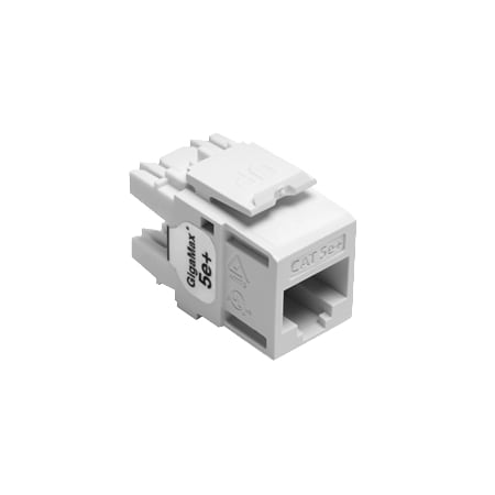 Leviton 1-Port Mod Jack 110 8W8P Utp, T568A/B Cat5E Quickport, Gigamax White 5G110-RW5